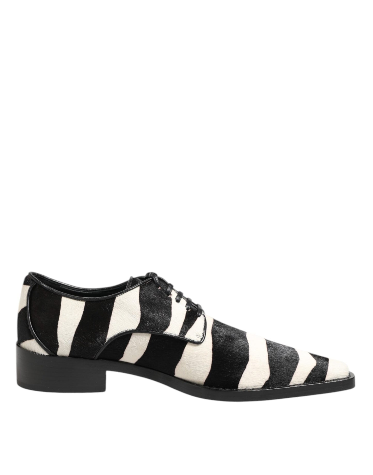 Dolce & Gabbana Schwarz Weiß Zebra Pony Fell Kleid Schuhe