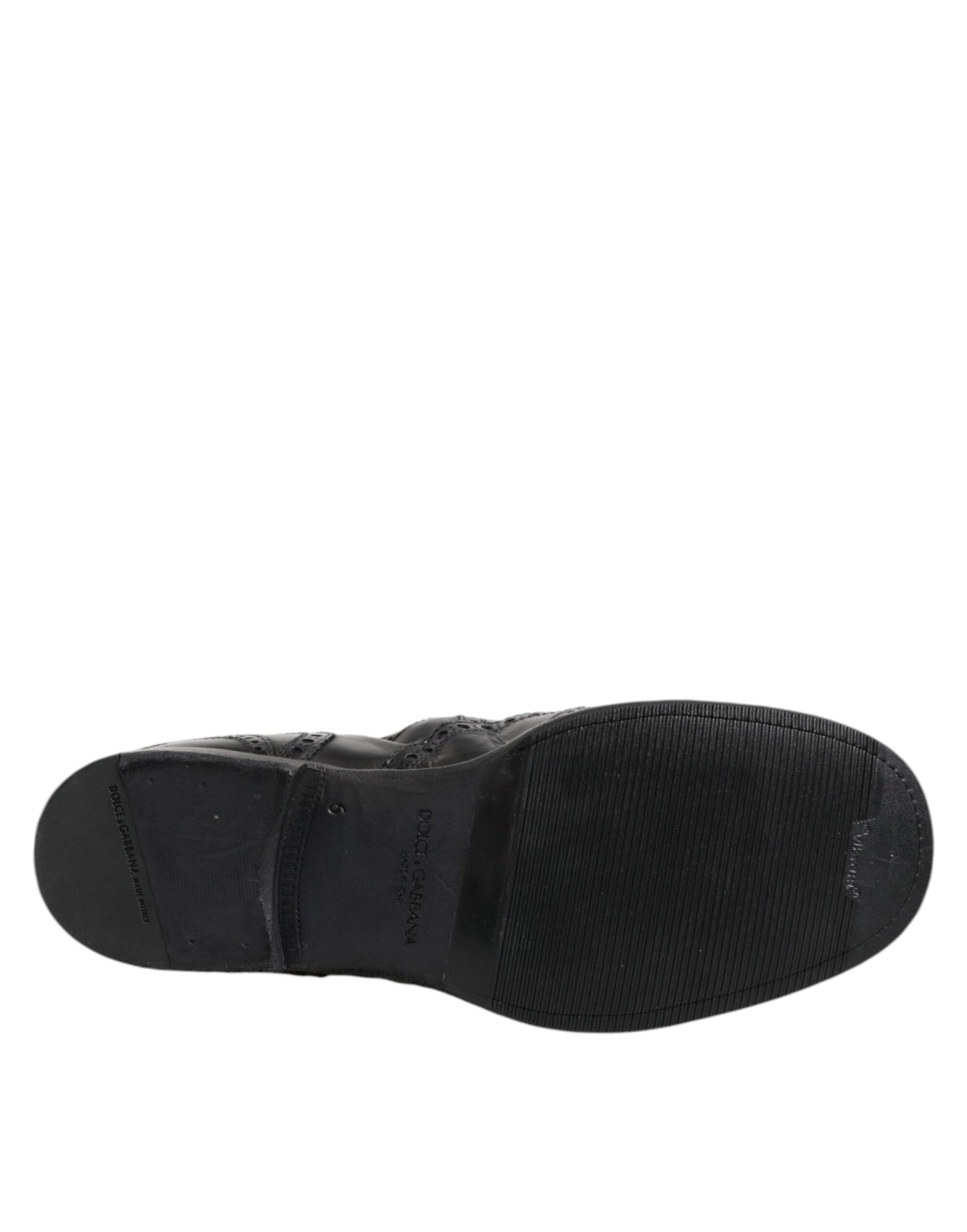 Dolce & Gabbana Schwarze Lederstiefeletten Slip On Schuhe