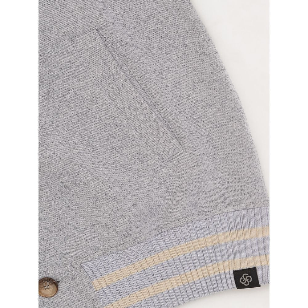 Gran Sasso Grauer Baumwoll-Bomberjacke