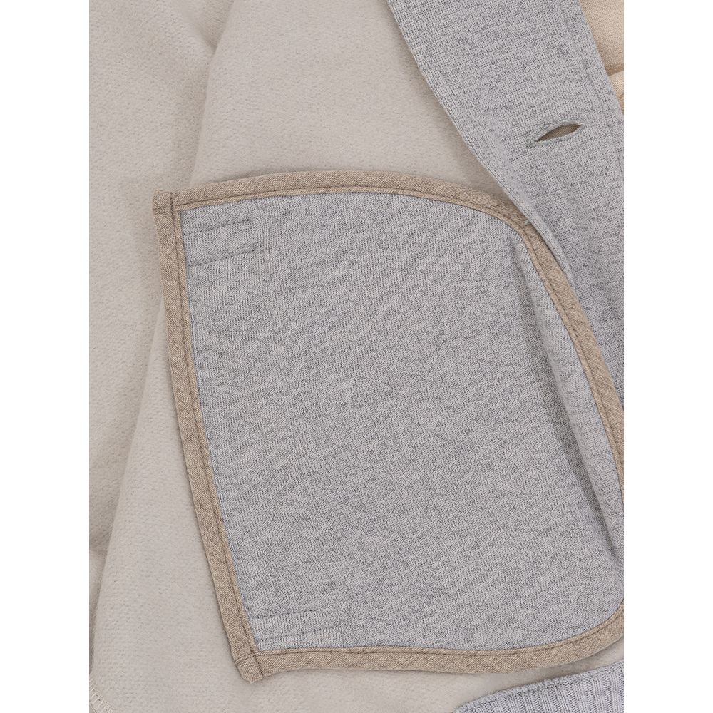 Gran Sasso Grauer Baumwoll-Bomberjacke