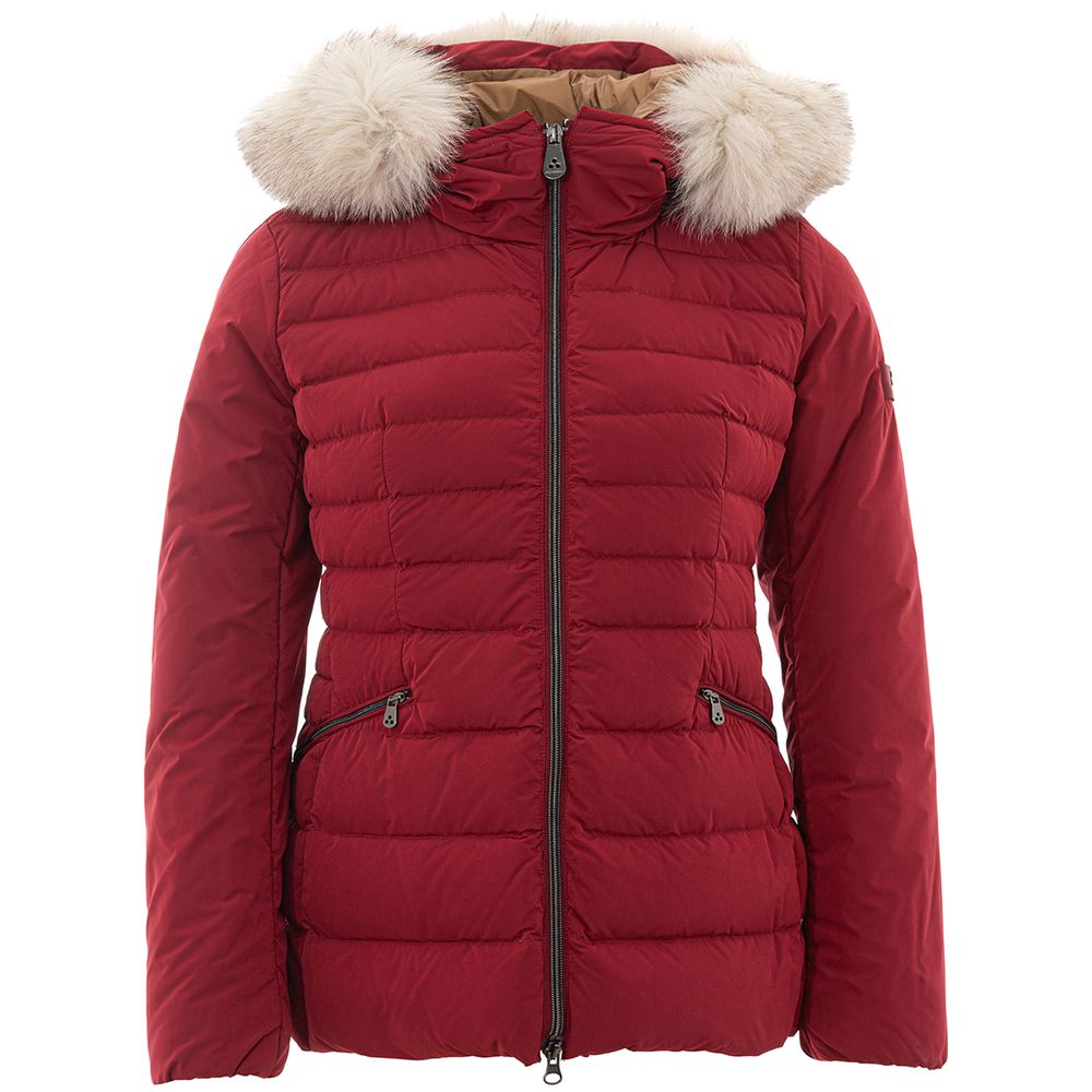 Peuterey Bordeauxfarbene Polyester-Jacken &amp