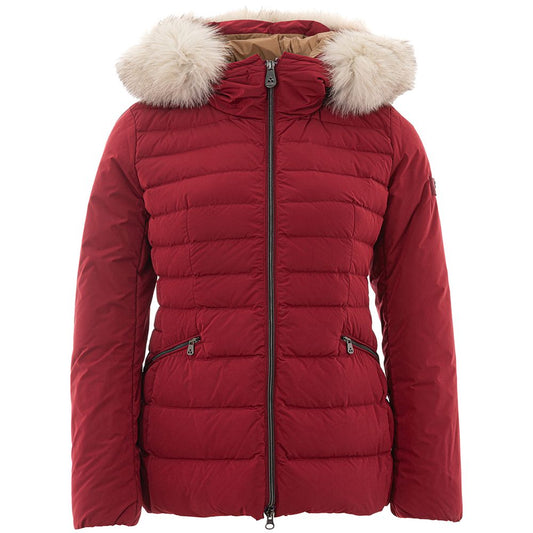 Peuterey Bordeauxfarbene Polyester-Jacken &amp