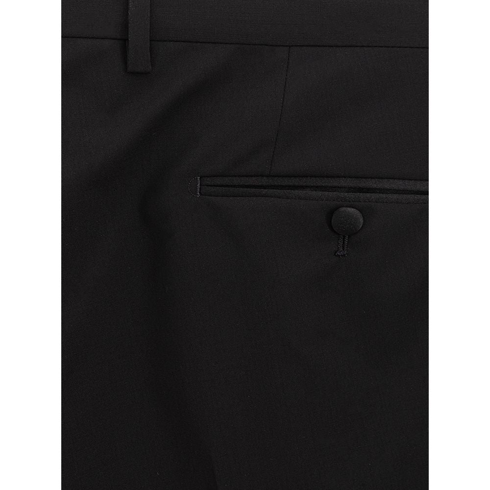 Dolce & Gabbana Schwarze Woll-Hosen für formelle Anlässe