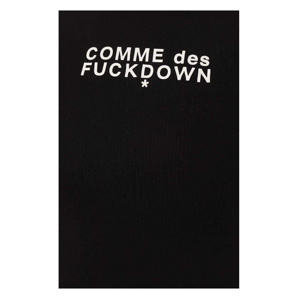 Comme Des Fuckdown Schwarzes Baumwoll-Cropped-Top für Frauen