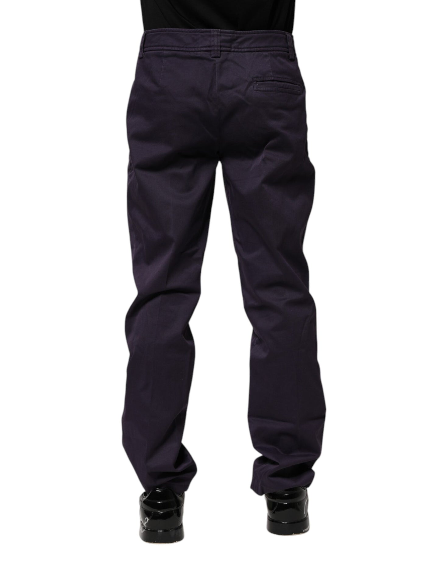 Incotex Dunkellila Mittlere Taille Casual Straight Pants