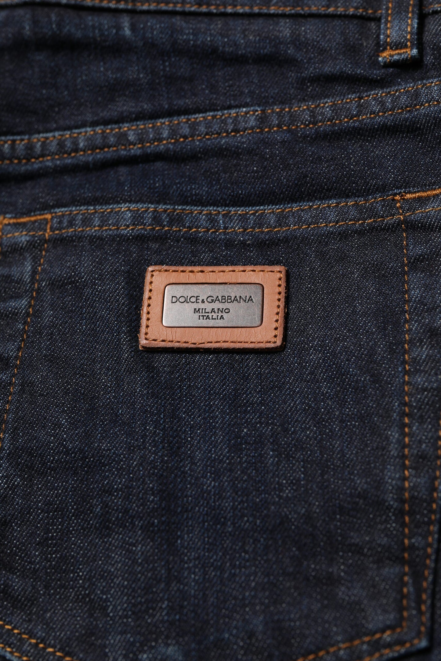 Dolce & Gabbana Schwarz Baumwolle Skinny Denim Männer Jeans