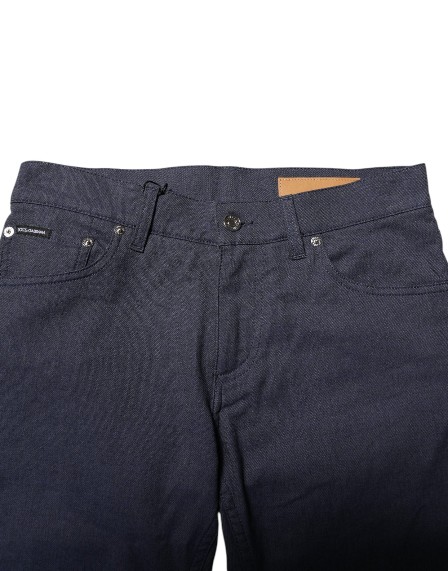 Dolce & Gabbana Dunkelblaue Skinny Denim Jeans aus Baumwolle