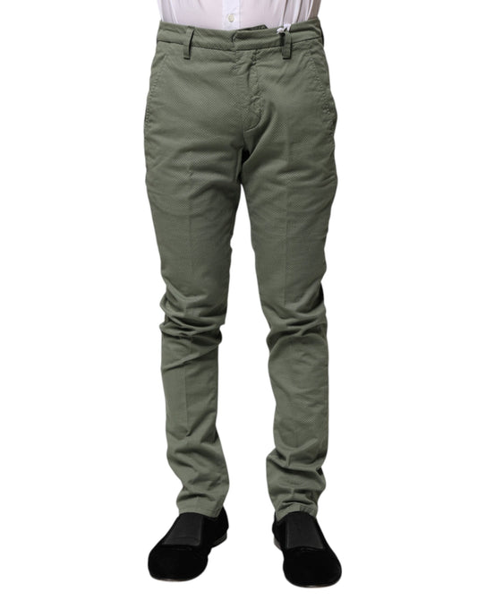 Dondup Grüne Skinny Fit Freizeithosen mit mittlerer Taille