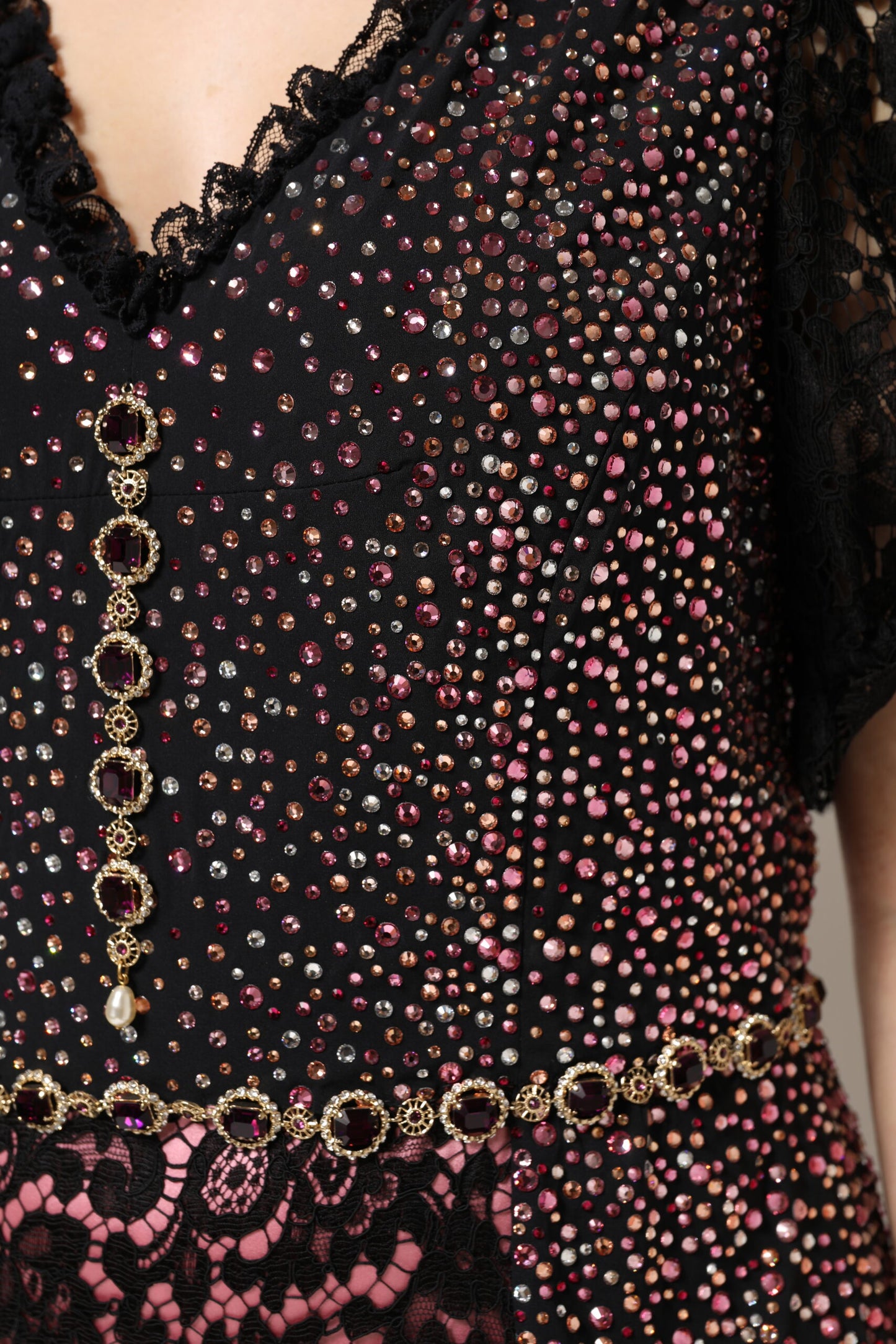 Dolce & Gabbana Multicolor Verziertes Meerjungfrauenkleid Kleid