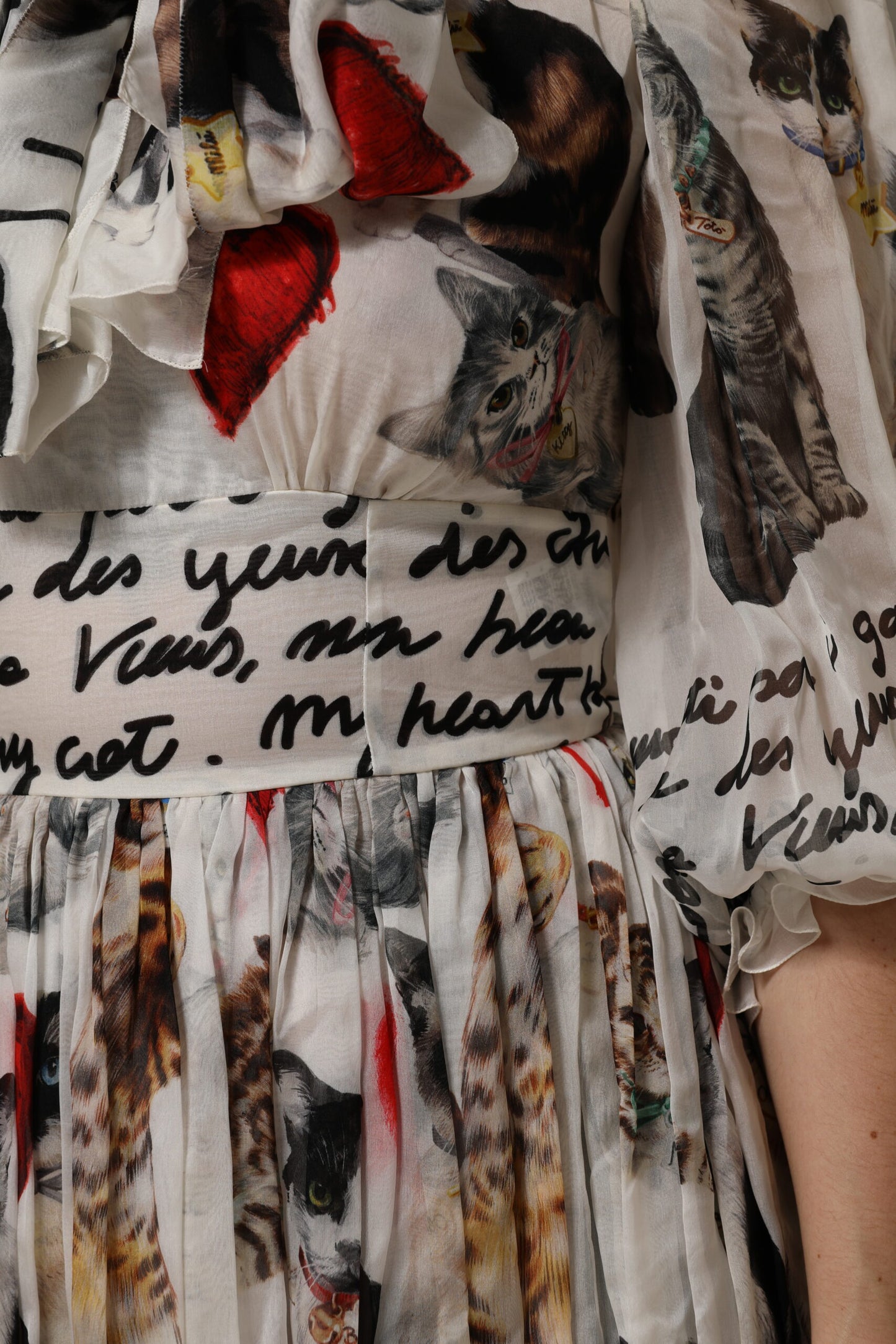 Dolce & Gabbana Multicolor Animal Print Seiden-Ascot-Maxikleid