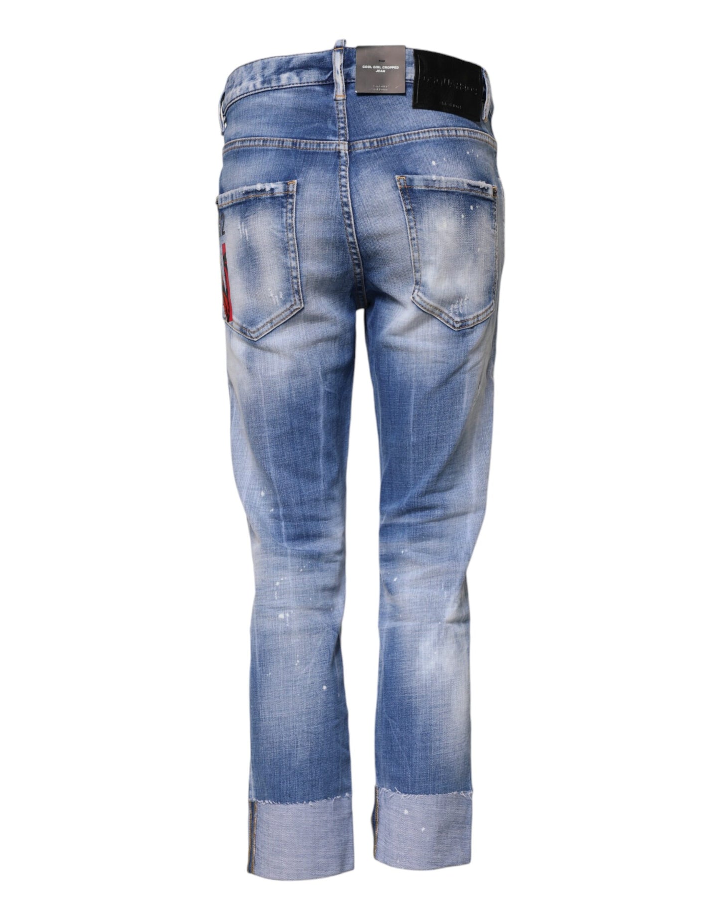Dsquared² Blaue Skinny Denim-Jeans aus gewaschener Baumwolle mit mittlerer Taille