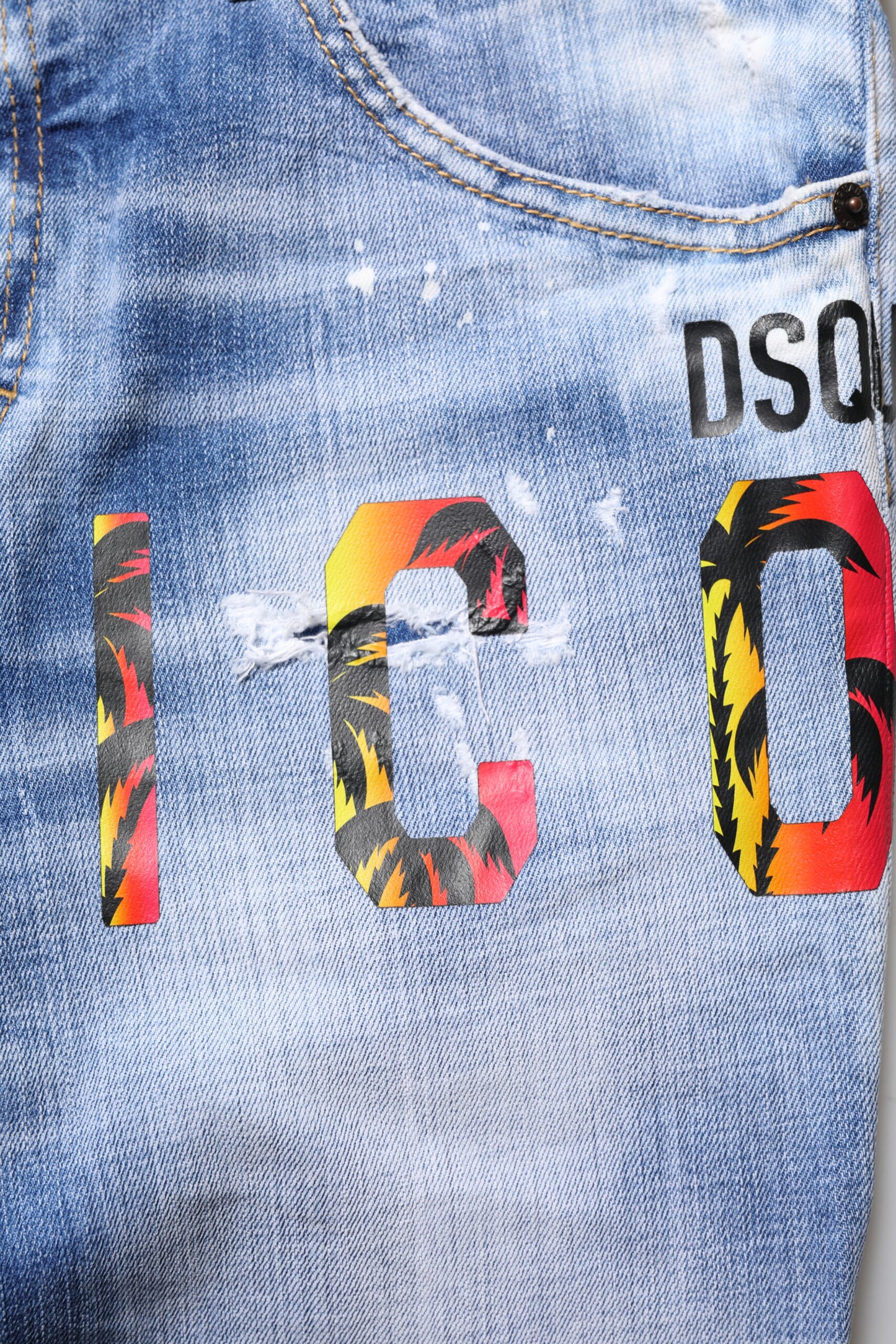 Dsquared² Blaue Skinny Denim-Jeans aus gewaschener Baumwolle mit mittlerer Taille