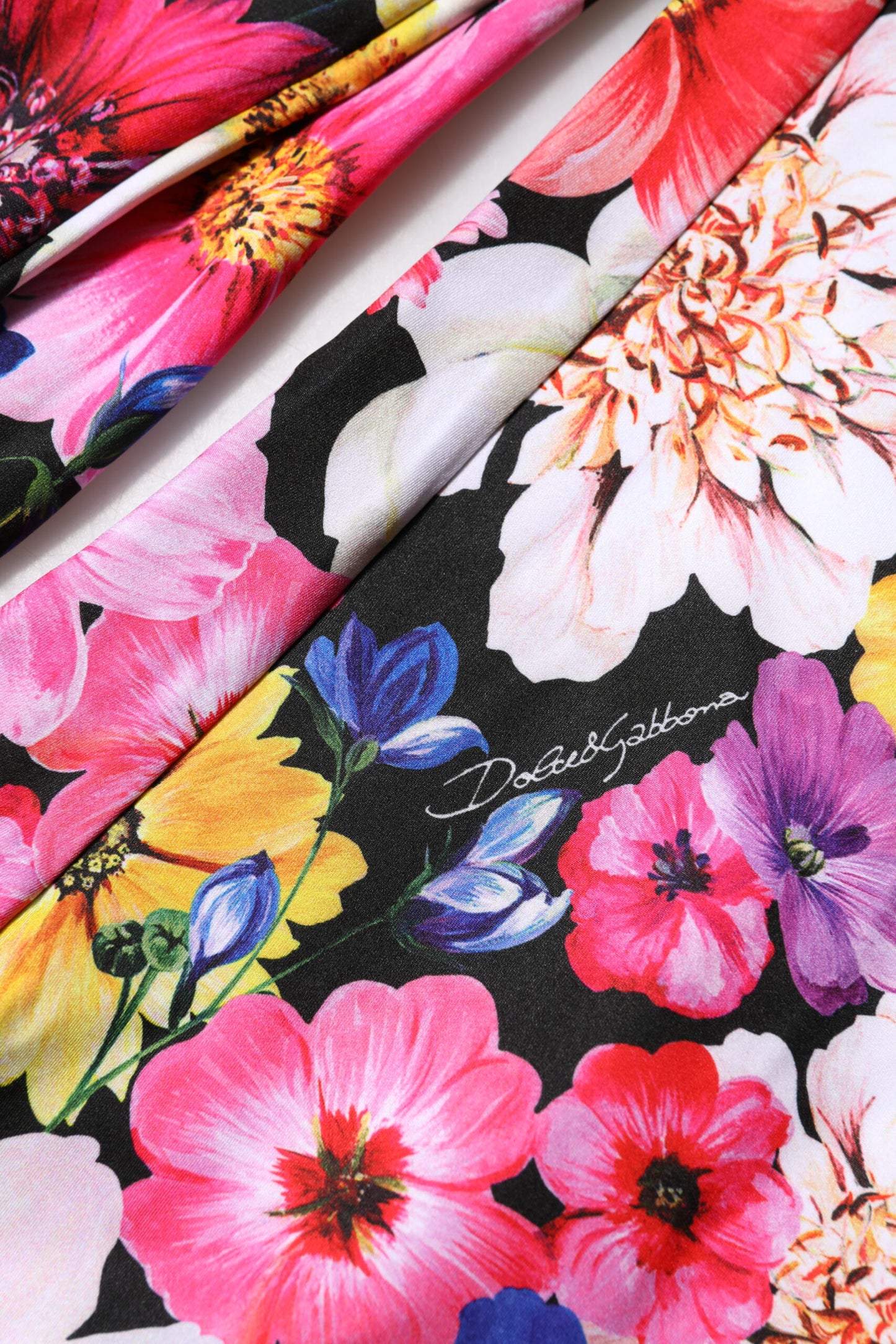 Dolce & Gabbana Multicolor Floral Leggings mit hoher Taille Hose