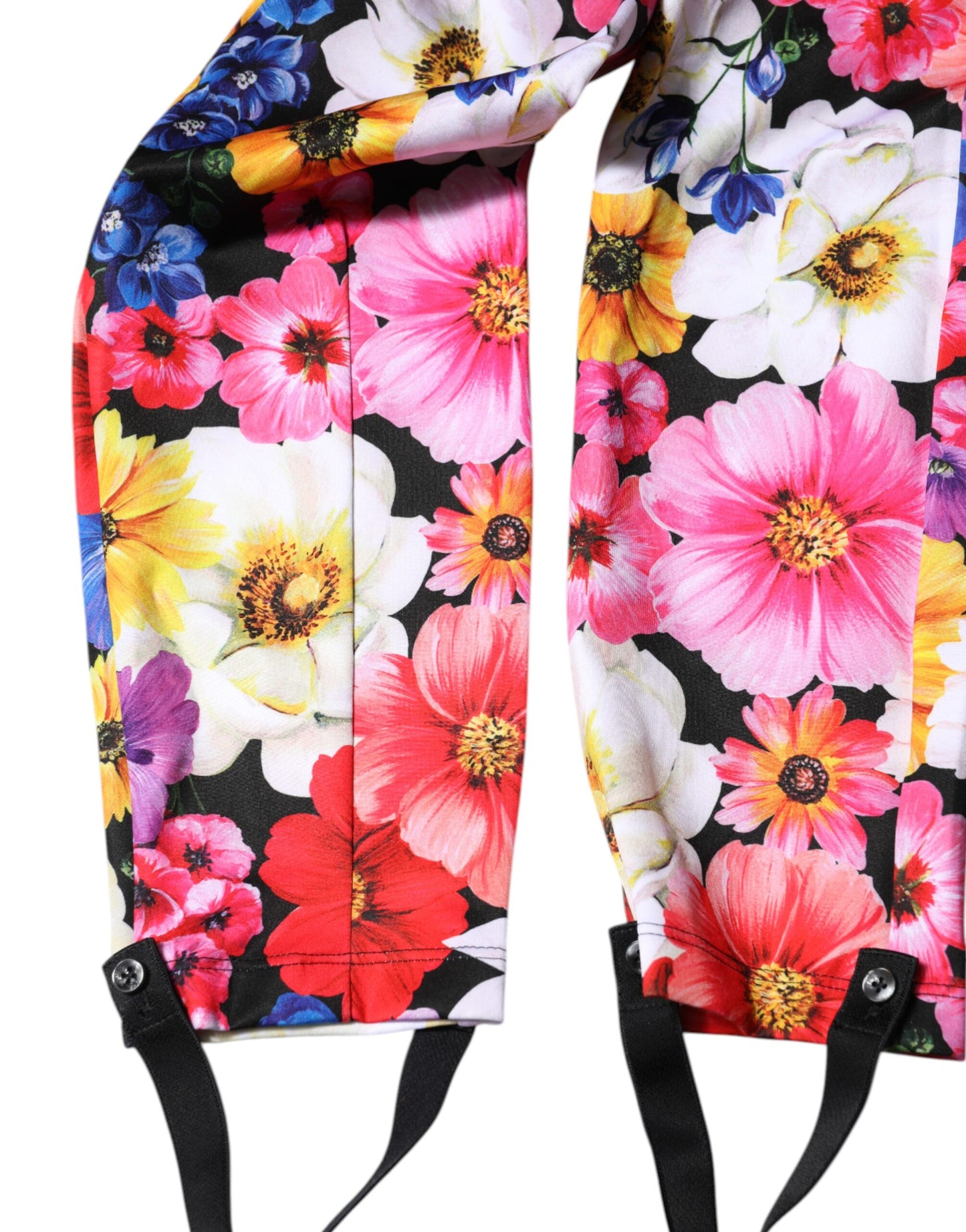 Dolce & Gabbana Multicolor Floral Leggings mit hoher Taille Hose