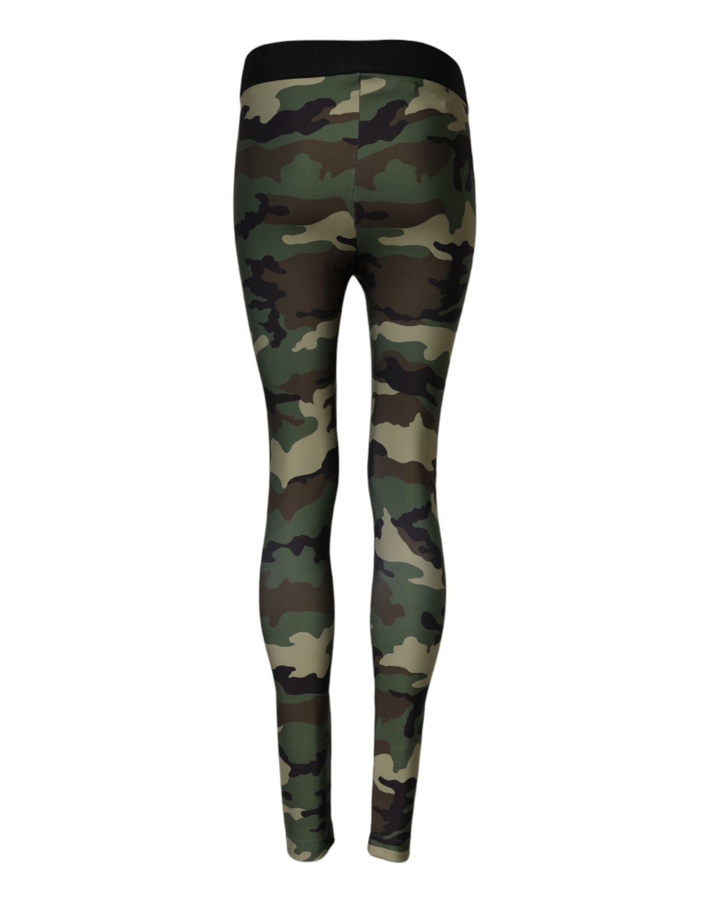Dolce & Gabbana Multicolor Camouflage DG Taille Leggings Hose