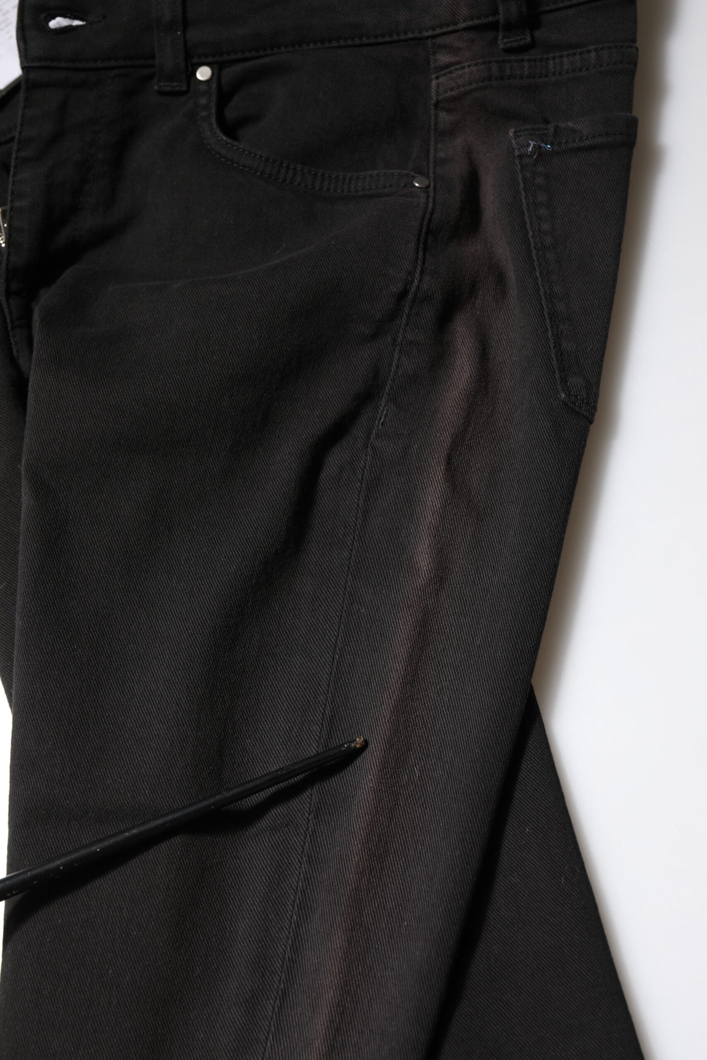 Dolce & Gabbana Schwarze Skinny Denim-Jeans mit mittlerer Taille aus Baumwolle