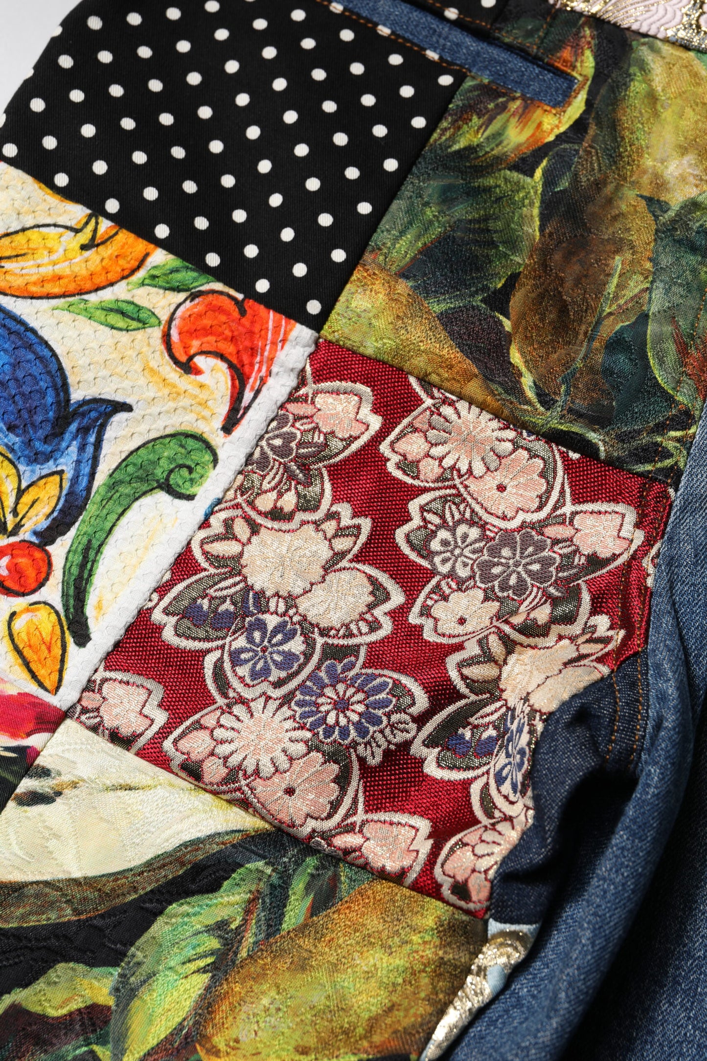 Dolce & Gabbana Blaue AMBER Patchwork Denim-Jeans mit hoher Taille