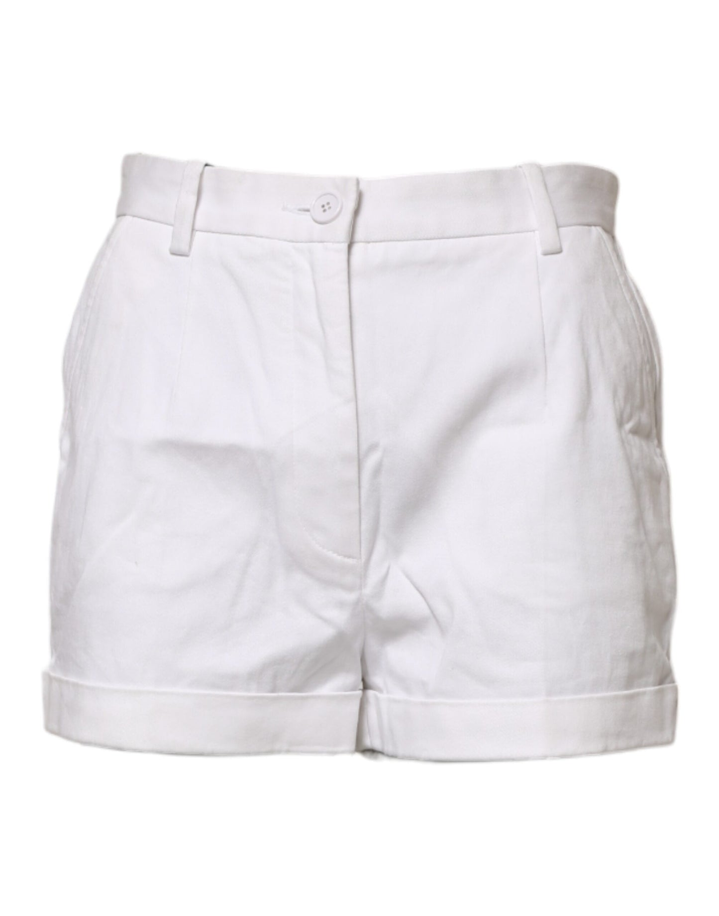 Dolce & Gabbana Weiße Bermuda-Shorts aus Baumwolle mit mittlerer Taille für Frauen