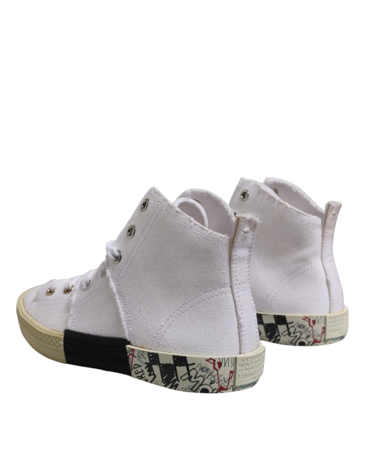 Maison Margiela Weiß Lace Up Mid Top Frauen Turnschuhe Schuhe