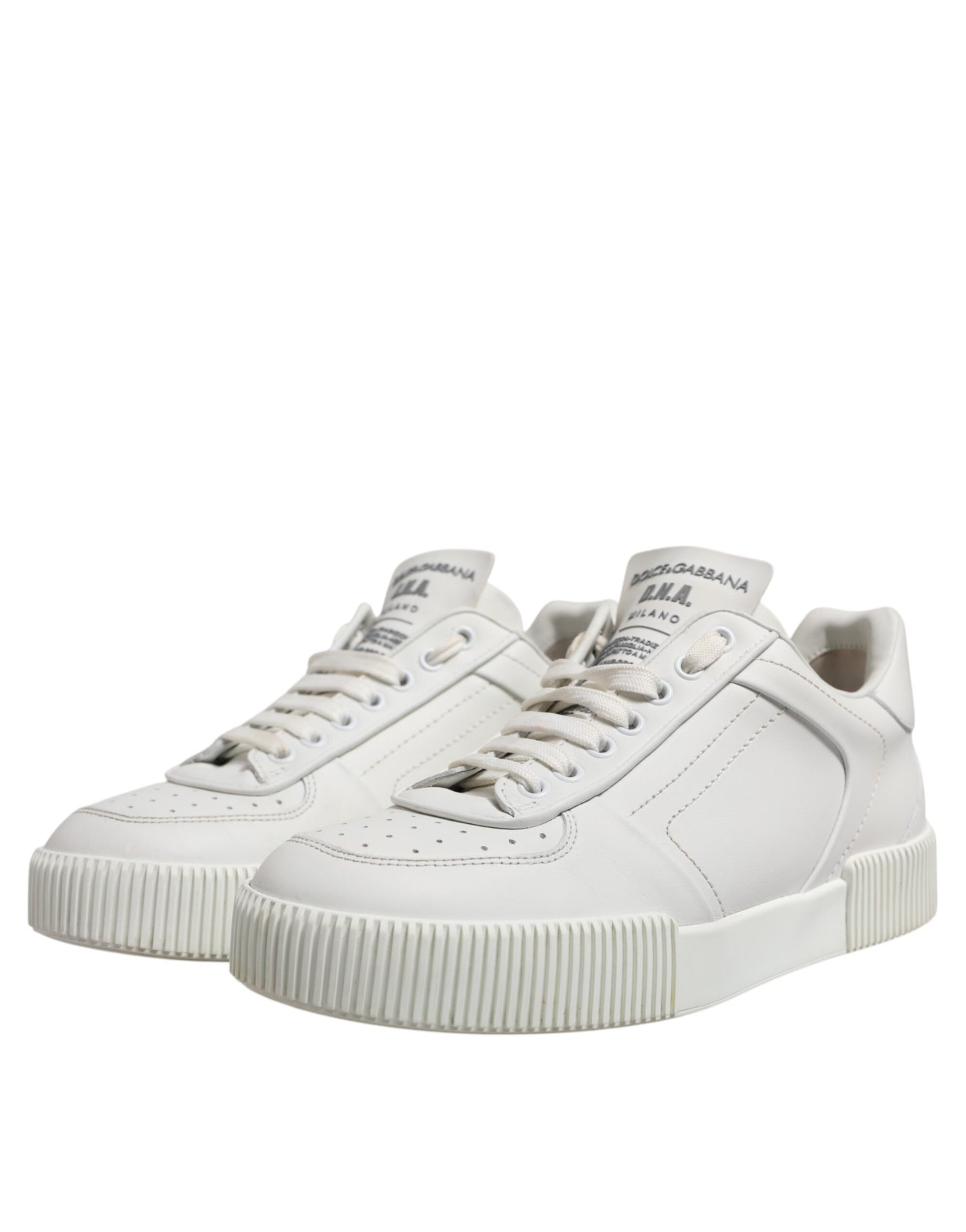 Dolce & Gabbana Weiß Miami Leder Low Top Männer Turnschuhe Schuhe