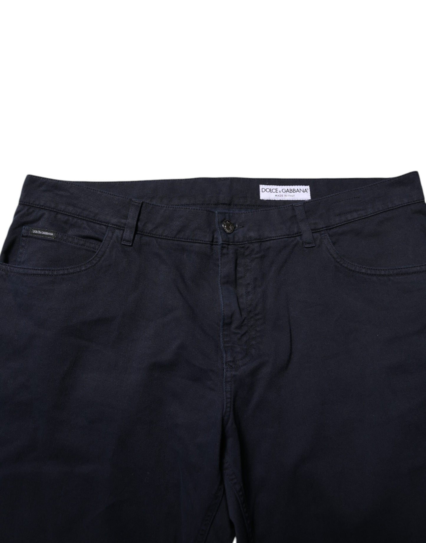 Dolce & Gabbana Schwarze konisch zulaufende Denim-Jeans aus Baumwolle