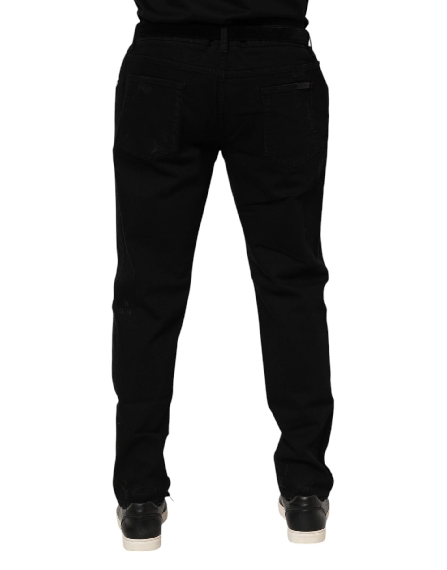 Dolce & Gabbana Schwarz Baumwolle Skinny Männer Denim Jeans