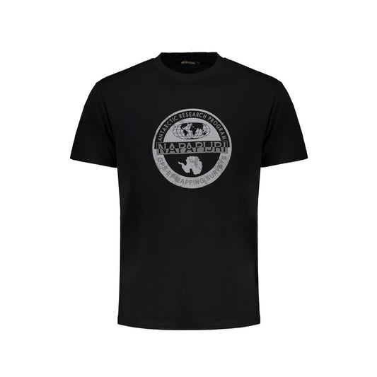 Napapijri Schwarzes T-Shirt aus Baumwolle