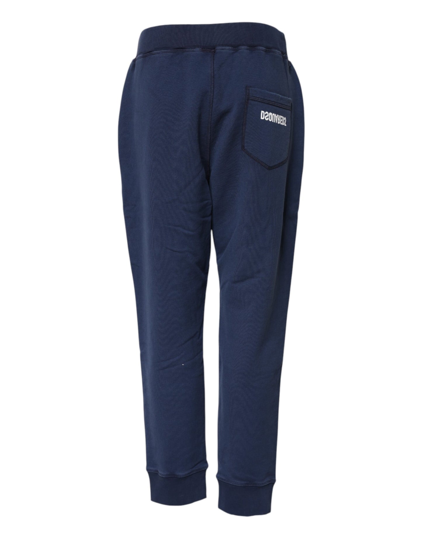 Dsquared² Blaue Jogginghose mit mittlerer Taille aus Baumwolle