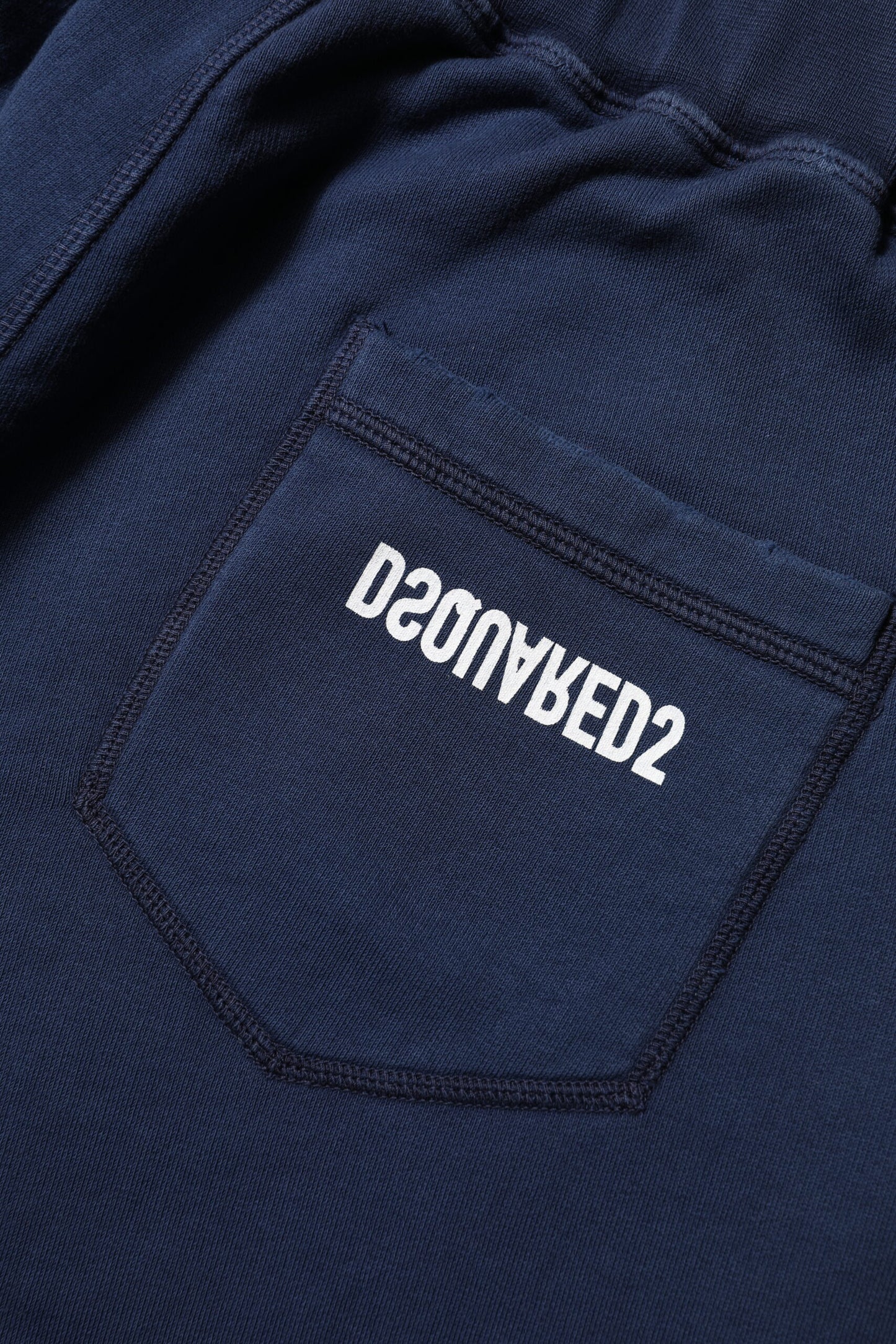 Dsquared² Blaue Jogginghose mit mittlerer Taille aus Baumwolle