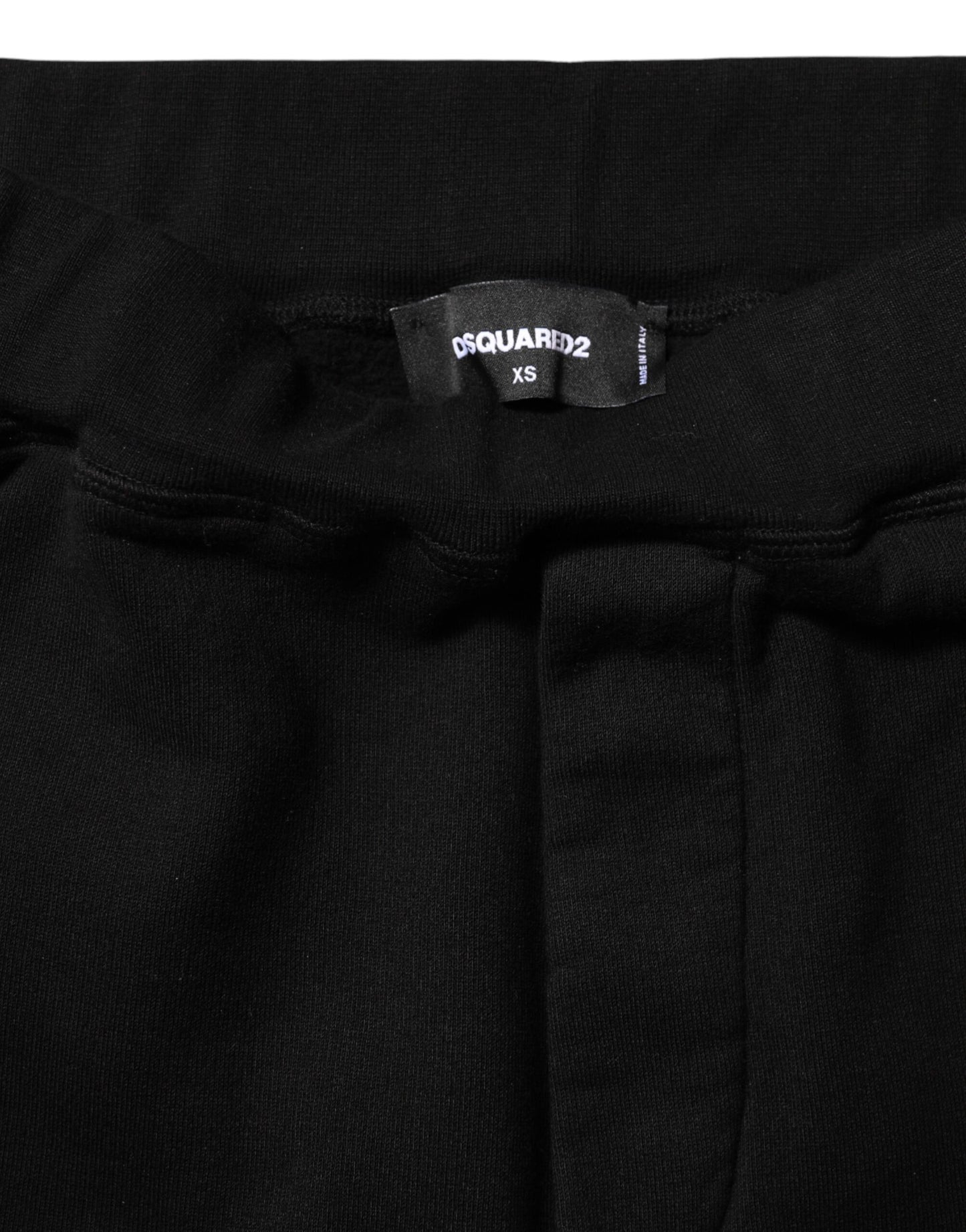 Dsquared² Schwarz-Rot Baumwolle Straight Fit Jogger Hose