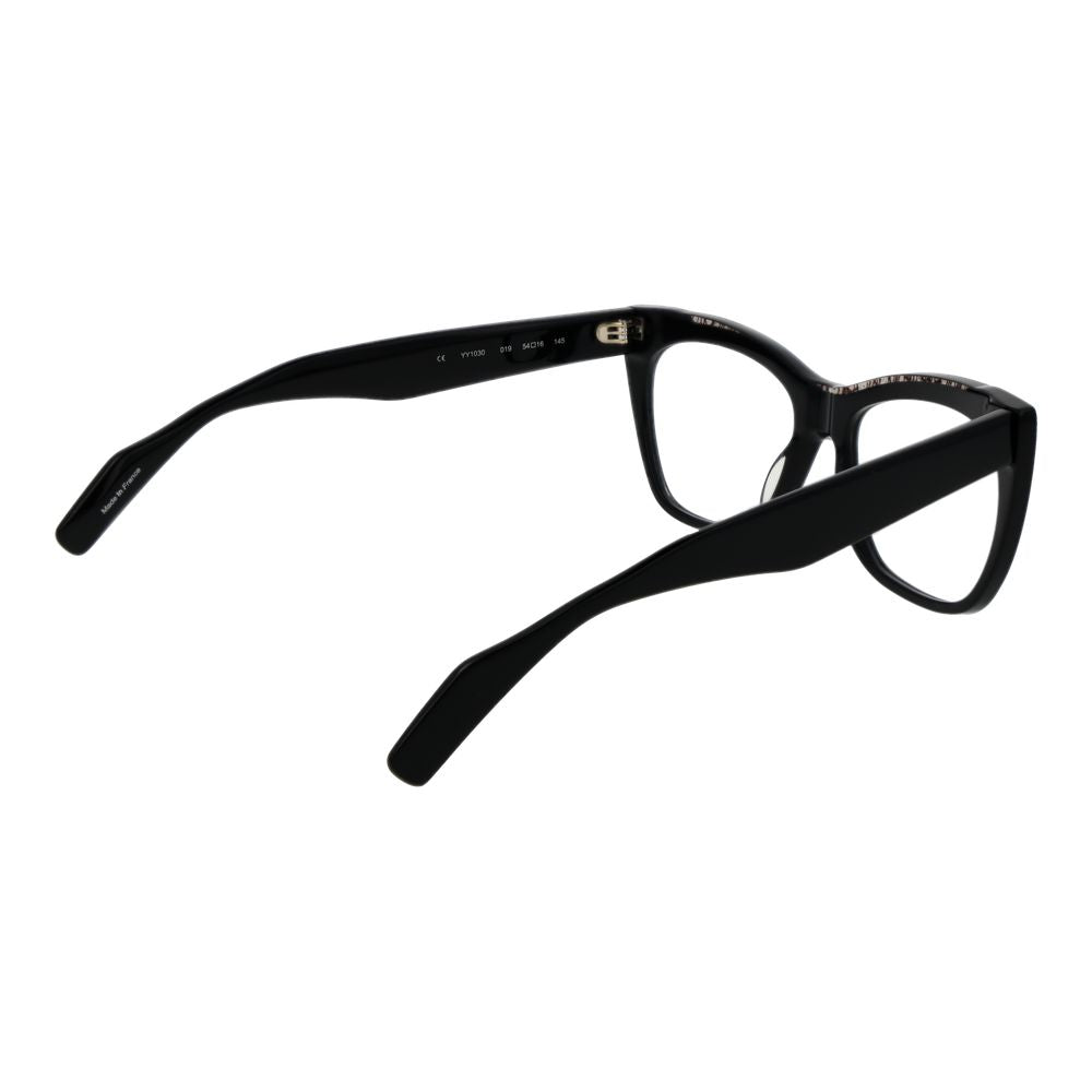 Yohji Yamamoto Schwarze Kunststoff-Brille (Rahmen)