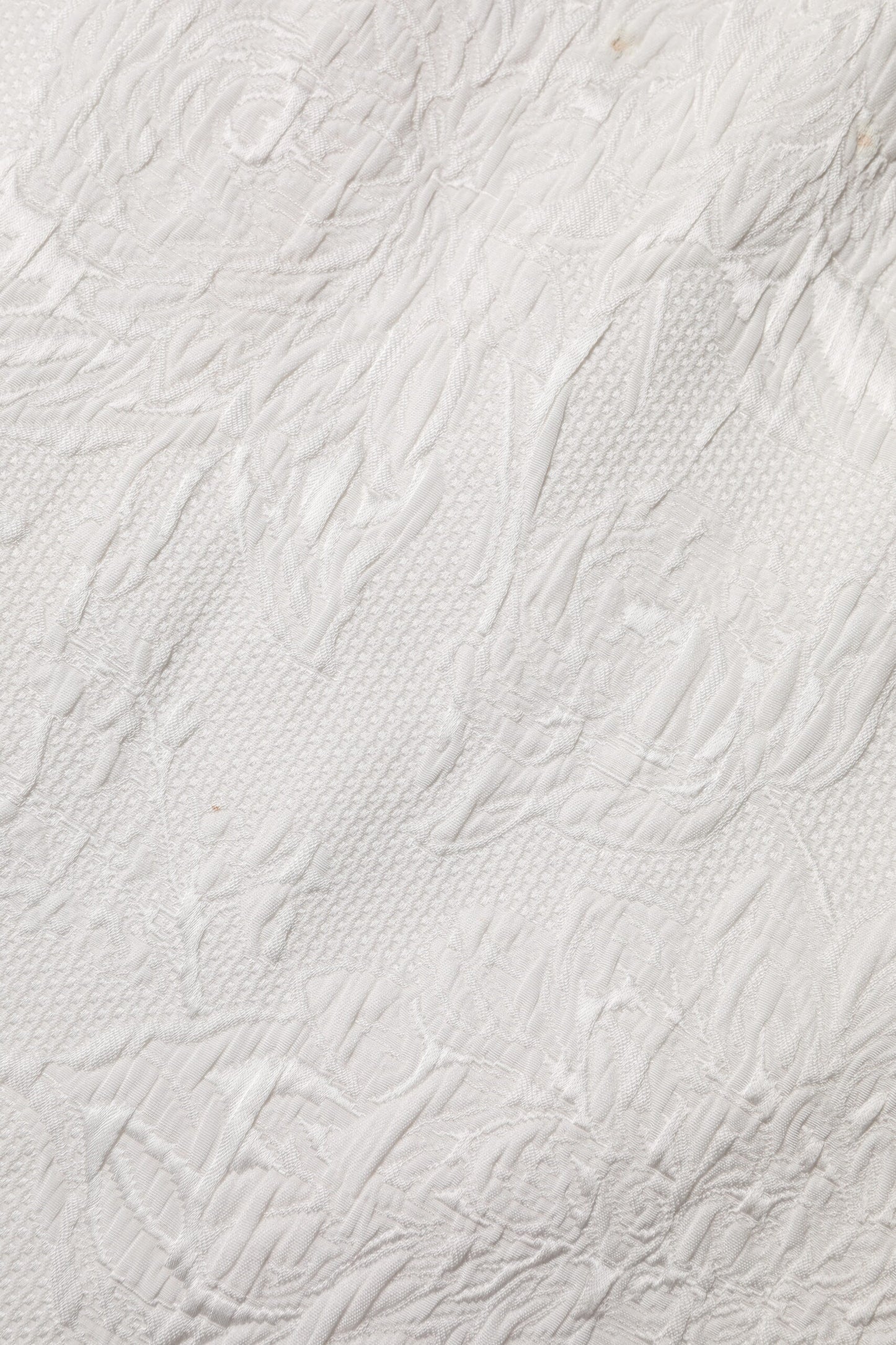 Dolce & Gabbana Weißer geblümter Brokatrock in A-Linie mit hoher Taille