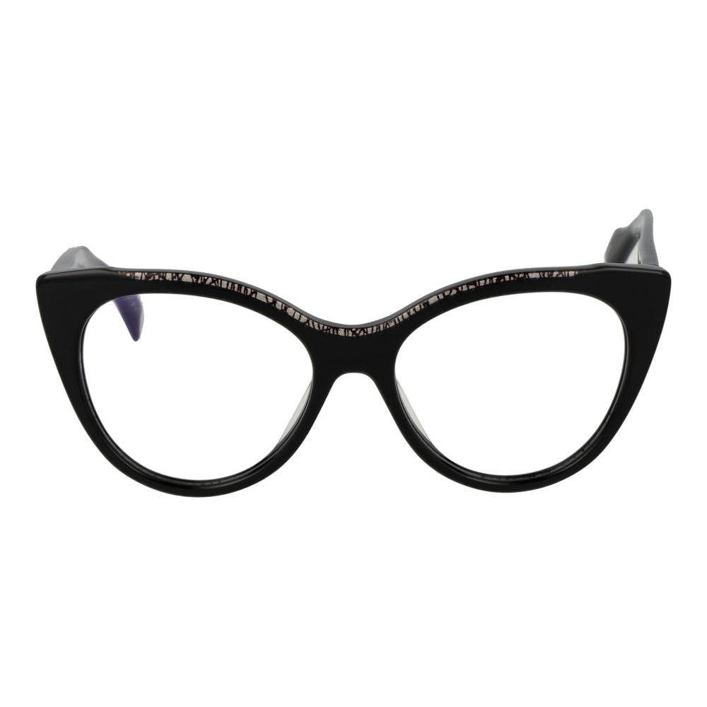 Yohji Yamamoto Schwarze Kunststoff-Brille (Rahmen)