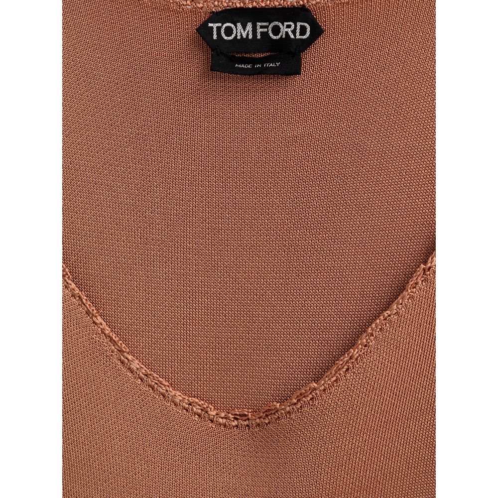 Tom Ford Langes Kleid aus Viskose in Orange