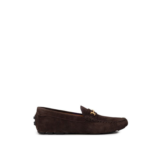 Bally Brauner Leder-Mokassin
