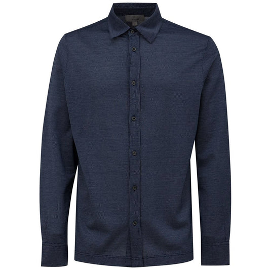 Canali Blaues Baumwollhemd