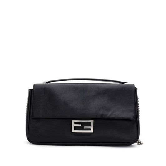 Fendi Schwarze Leder-Umhängetasche