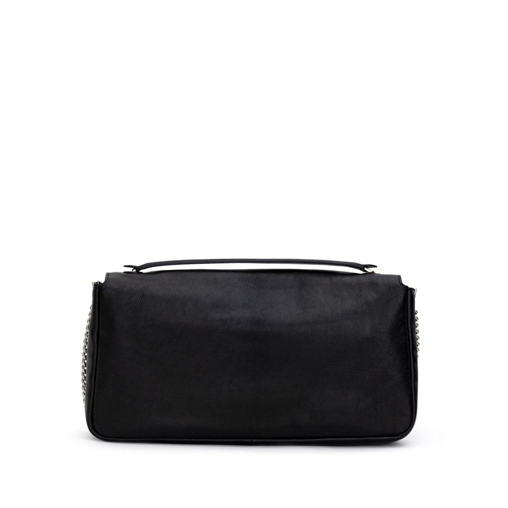 Fendi Schwarze Leder-Umhängetasche