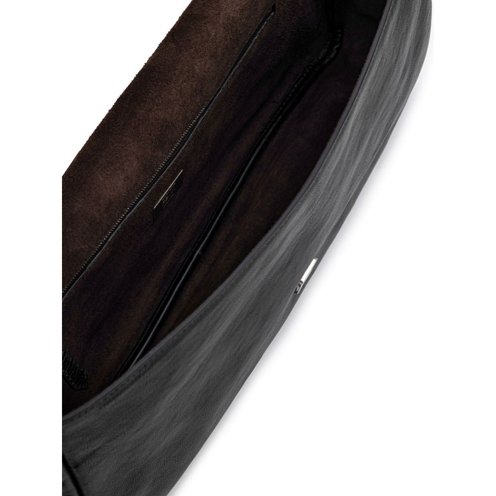Fendi Schwarze Leder-Umhängetasche