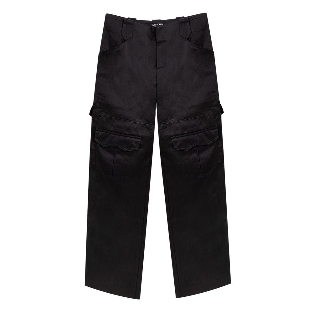Tom Ford Schwarze Viskose-Cargo-Hose