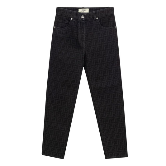 Fendi Schwarze Baumwolljeans Denim