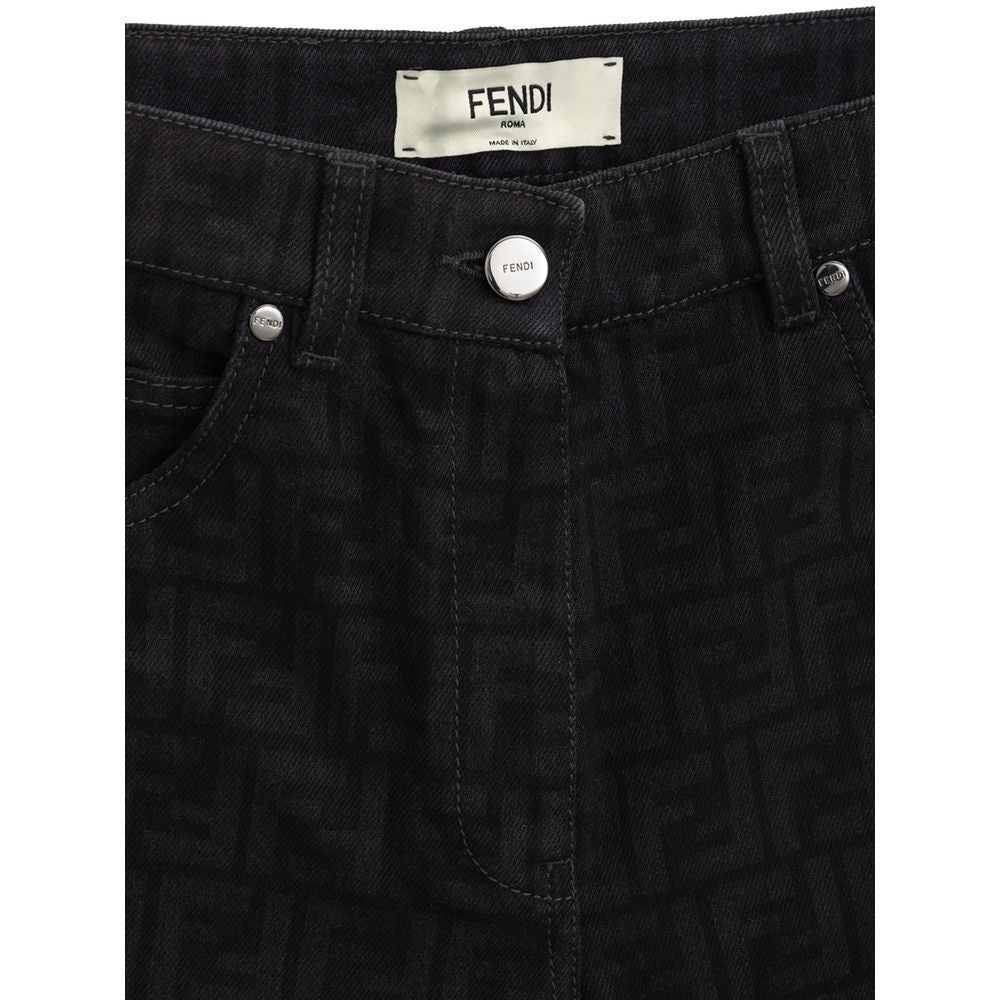 Fendi Schwarze Baumwolljeans Denim