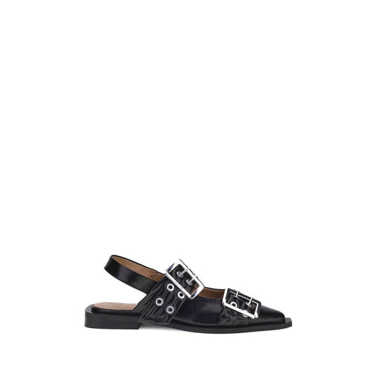 Ganni Ballerinas mit Riemen