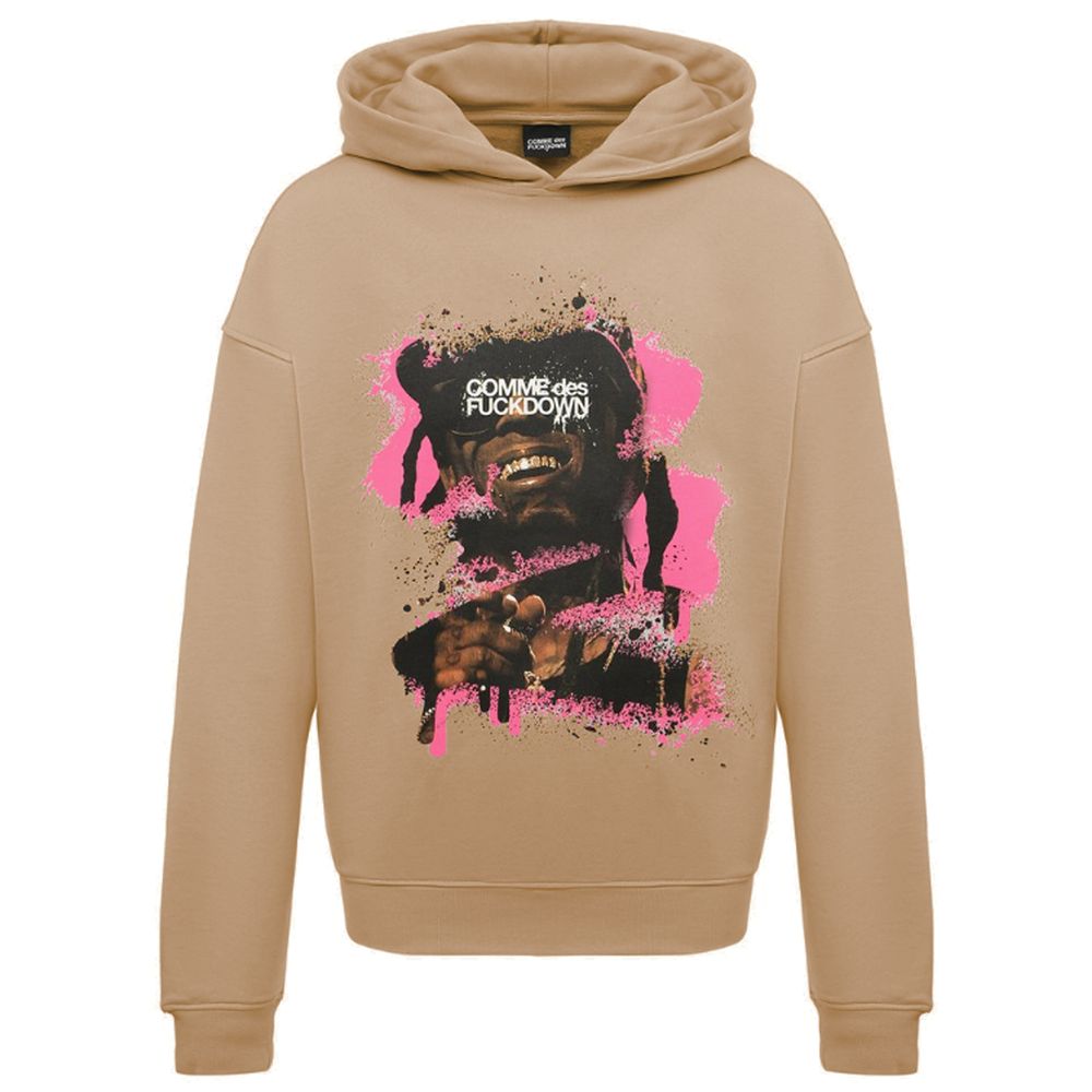 Comme Des Fuckdown Brauner Baumwollpullover für Männer