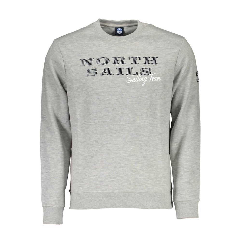 North Sails Grauer Baumwollpullover für Männer