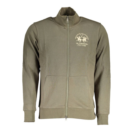 La Martina Grüner Baumwollpullover