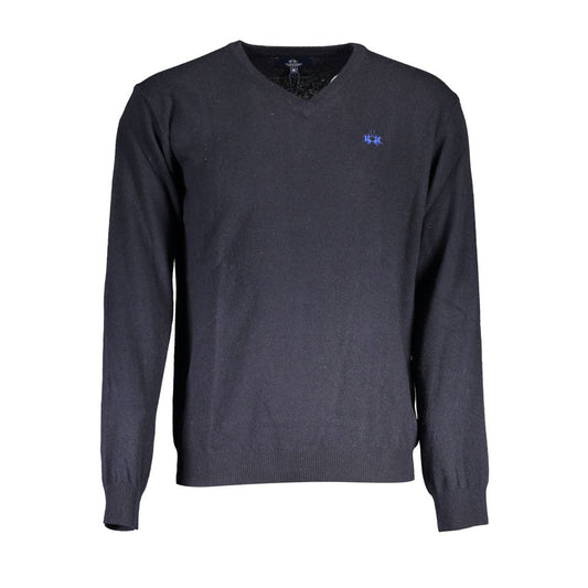 La Martina Blauer Pullover aus Wolle