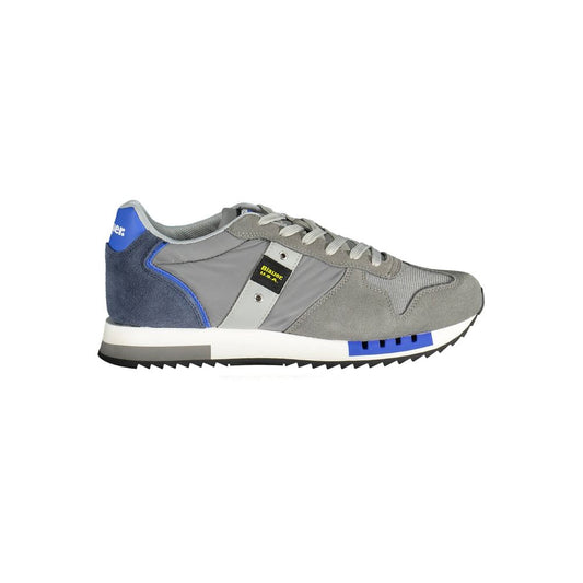 Blauer Graue Polyester Sneaker