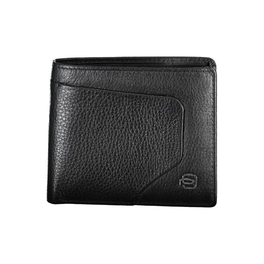 Piquadro Schwarzes Leder Portemonnaie