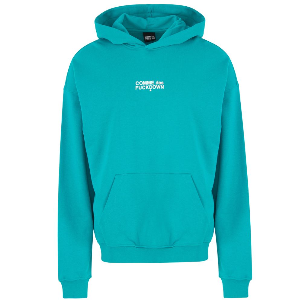 Comme Des Fuckdown Grüner Baumwoll-Hoodie für Männer